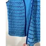 Handmade  Knit Vest in Blue Open Size Photo 3