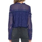 Tularosa Holly Top Blue Lace Pom Pom Photo 9