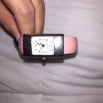 TRENDZ Pink Faux Alligator Print Adjustable Cuff Watch Photo 2