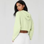 Alo Yoga  Cropped Double Take French Terry Hoodie in Iced Green Tea Photo 2
