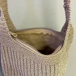 Frankie and Johnnie Textured Tan/beige Knitted Crossbody with Matching Wallet Tan Photo 3