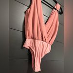 Blue Blush  Sleeveless Plunge Tank Top Blouse Bodysuit 1 Piece Women’s Sz S NWOT Photo 1