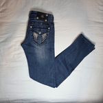 Miss Me  Indigo Skinny Jeans with Silver Accents Photo 1