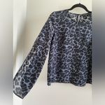 Generation Love  Idina Tulip Sleeve  100% Silk Leopard Print Blouse Size XS Photo 6