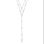 Kendra Scott NWT  Adelia Y Necklace for Women Bright Silver-Plated Photo 2