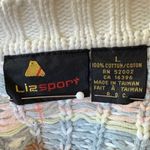 Vintage Pastel Knit Sweater 100% Cotton tennis preppy quiet luxury Large White Photo 4