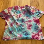 Aviator Nation  Tie Dye Rainbow Embroidered Short Sleeve T-Shirt Sz S Photo 8