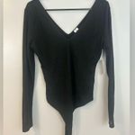 Abound NWT  Long Sleeve Black Metallic Bodysuit Size Medium Nordstrom Photo 7