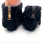 Diane Von Furstenberg  "PALOMA" BLACK SUEDE FRINGE THONG SANDALS (6/6.5) Photo 9