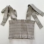 Petersyn New Striped Smocked Tie Strap Crop Tank Top Nola Sonoma Photo 6