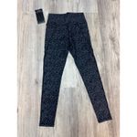 VIE Active‎ Leggings Women's Medium Black Charcoal Leopard Print Athletic Photo 1
