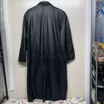 Vintage International Leather Collection size Large Women’s Black Trench Coat Photo 2
