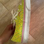 Vans  Neon Yellow Pink Ditsy Floral Sneakers Women 7 Boho Cottagecore Photo 6