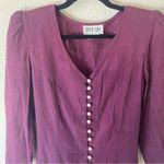 Byer California Byer Too! Vintage Purple Lace Up Back Pearl Button Dress Size 5 Photo 2