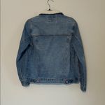 Forever 21 Blue Denim Jacket with White Sherpa Collar Photo 2