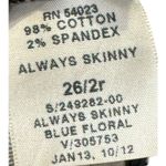 Gap 1969  Women's‎ Jeans Always Skinny Floral Mid-Rise Stretch Denim Blue 26/2R Photo 8