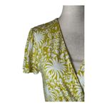 Boden Dress Women‎ 6 Yellow White Floral Evangeline Jersey Wrap Dress Mini Boho Photo 5