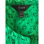 Women's J.CREW Green Eyelet Shirtdress midi Dress Size 12 warm clover green Photo 5