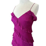 Amur Chara Ruffle Evening Gown in Purple Sangria 4 Womens Long Maxi Dress Photo 6