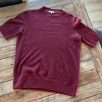 Lafayette 148  Cashmere Burgundy Mockneck Sweater Short Sleeve S Photo 0