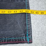 Vintage Apollo Women's Dark Blue Jeans Colorful Stitching Size 21/22 1980s Photo 7