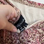 My Michelle Vintage Y2K  Pink Rose Floral Asymmetrical Lettuce Hem Skirt Sz S Photo 5