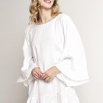 Sundress Fiorella White Dress with Pink Pom Pom Tassel Accents Size XS / S NWT Photo 0