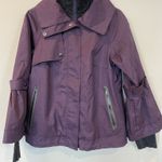 Columbia Women Titanium Purple RuffledBell Sleeve Waterproof Jacket Very New M Photo 0