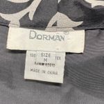 Dorman Black Floral Print 3/4 Sleeve Button Front Jacket Blazer Size M Size M Photo 3