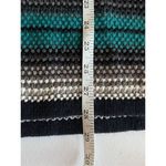 S4 90s VTG‎ Cattivo Stripe Ramie Cotton V Neck Sweater Size S/M Blue Photo 5