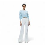 Alice + Olivia ✨ “Sherrell” Blue Cashmere Cropped Sweater Size Medium Photo 1