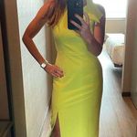 Milly  Neon Yellow Sheath Sleeveless Crewneck Cady Caedyn Mini Dress size 2 Photo 13