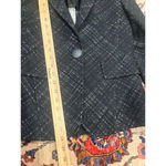 Akris Punto Women’s  Quiet Luxury Dark Feminine Academia Plaid Button Snap Blazer Photo 6