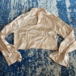 L'Academie The Joli Crop Top in Ivory Cream Small Photo 4