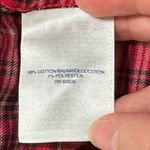 Lands' End Red/Black/Silver Plaid Holiday Flannel Tartan Pleated Tunic Shirt 8T Photo 9