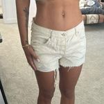 Free People Cream Denim Cutoff Short Photo 2