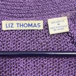 Vintage Liz Thomas Short Sleeve Purple Cardigan Size M Photo 1