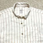 Cream Button Down w/ Tie Front. Youth XL/Women XS Photo 3