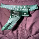Ralph Lauren Lauren ‎ 2X Maroon Quilted Polyester Vest Zipper Pockets Photo 4