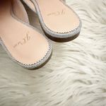 J. CREW | Bow Tie Stripe Blue White Mules Flats Slides Preppy Fabric | Size 7 Photo 5