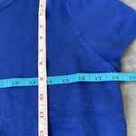 Premise  Blue Short Sleeve Crew Neck Stretch Knit Casual Sweater Size Medium Photo 8