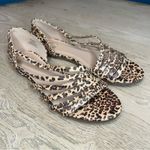 Journee Collection  Leopard Print Dorsay Divina Flat Sandals Size 8 Photo 0