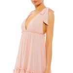 Mac Duggal  Bow Sleeve Tiered Gown in Blush Size US 8 Photo 6