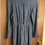 JONATHAN SIMKHAI | Silk Navy Blue Crossbar Romper Jumpsuit | Size Medium Photo 2