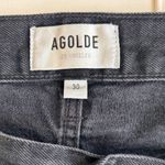 AGOLDE Like New  Low Curve Barrel Jeans Sz 30 Black Gray $238 Black Tar Wide Leg Photo 6