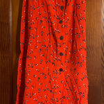 Gap  Red Floral Maxi Skirt Photo 0