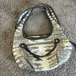 Simply Vera Vera Wang Gray and Cream Hobo Bag with Curved Silhouette Photo 0