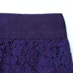 NWT J.Crew Factory The Pencil in Dark Aubergine Purple Floral Lace Skirt 0 Photo 2