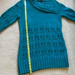 Etcetera Woman’s Blue Knit Cotton Sweater/Cardigan, Sz M Photo 11
