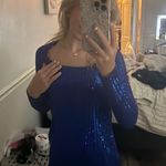 Lucy in the Sky blue sequin homecoming dress Photo 0